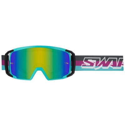 Swaps SCRUB V2 motokrosové brýle tyrkysové/černé/zlato-modré